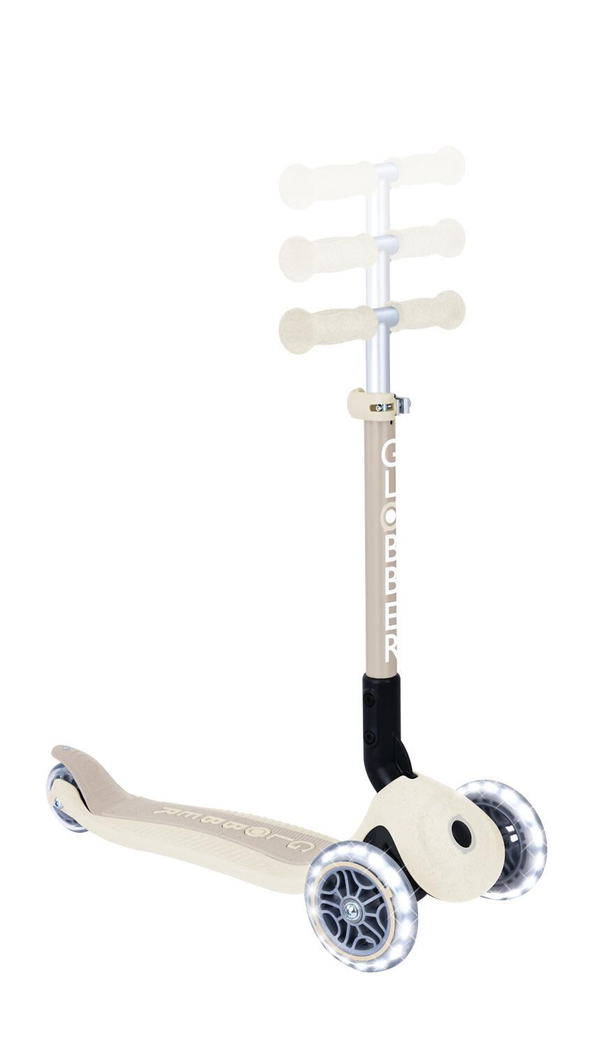 Trottinette 3 roues JUNIOR FOLDABLE LIGHTS ECOLOGIC - Beige coconut 2/7