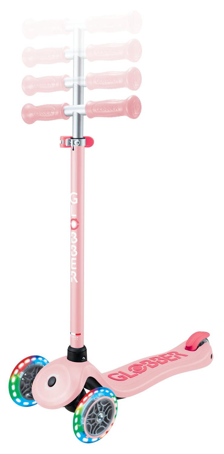 GLOBBER PRIMO PLUS LIGHTS pastellrosa, mit Leuchtrollen 2/8