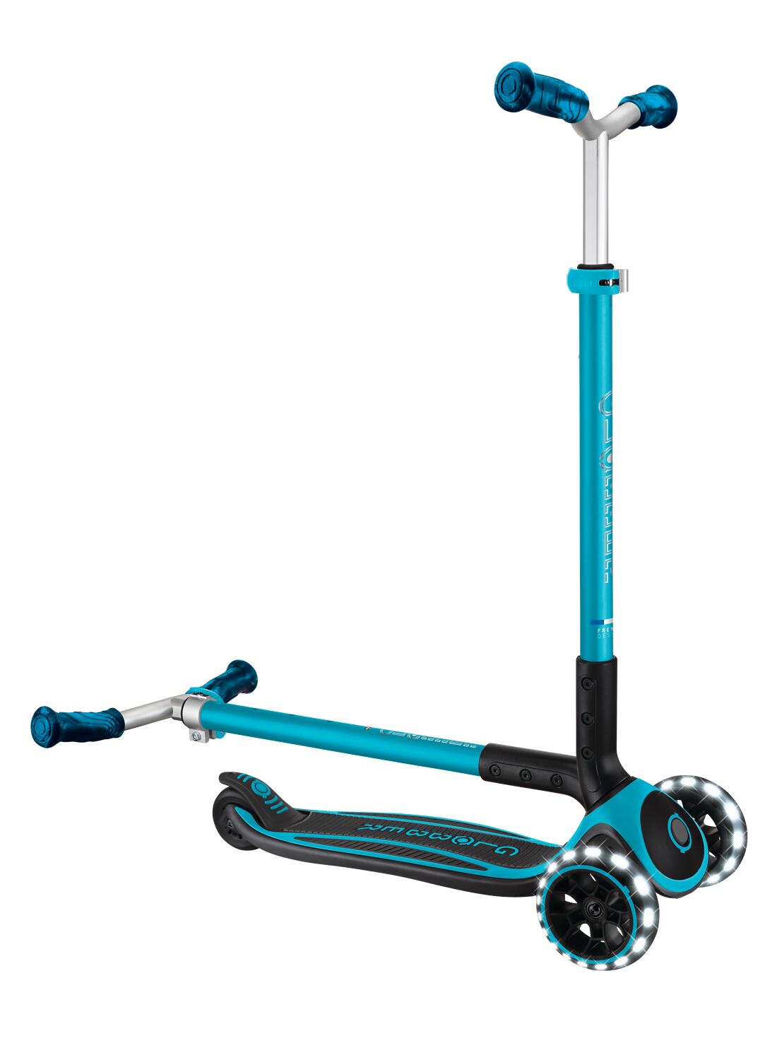 GLOBBER ACE LIGHTS blau, mit Leuchtrollen 2/8
