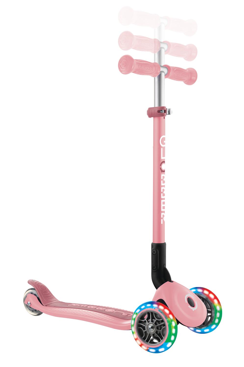 GLOBBER PRIMO FOLDABLE LIGHTS pastellrosa, mit Leuchtrollen 2/8