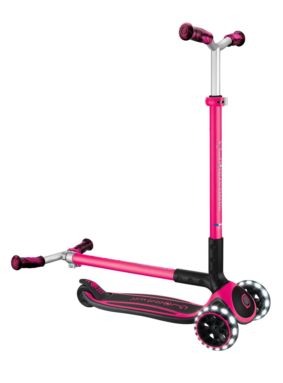 GLOBBER ACE LIGHTS fuchsia pink, mit Leuchtrollen 2/8