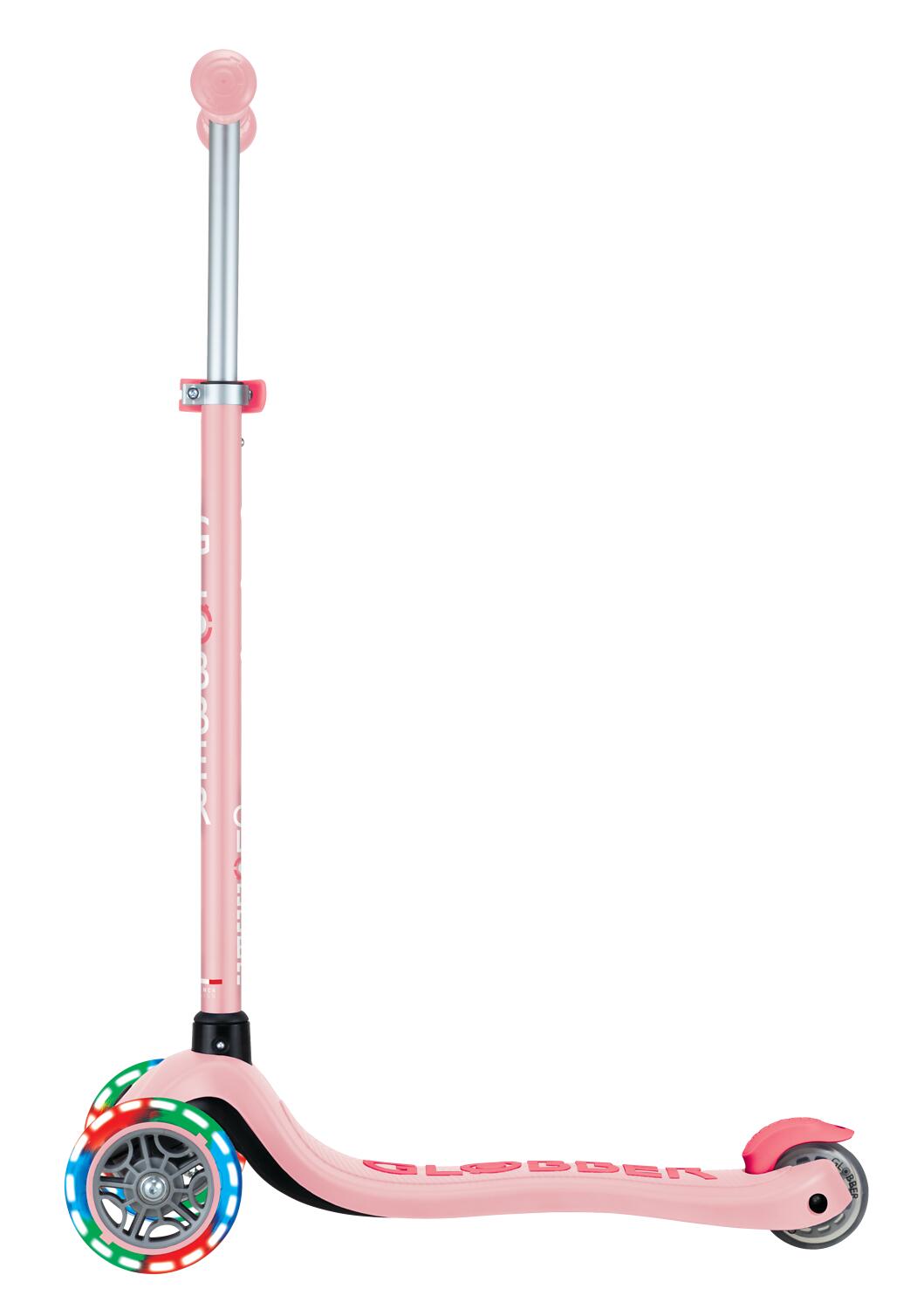 GLOBBER PRIMO PLUS LIGHTS pastellrosa, mit Leuchtrollen 6/8