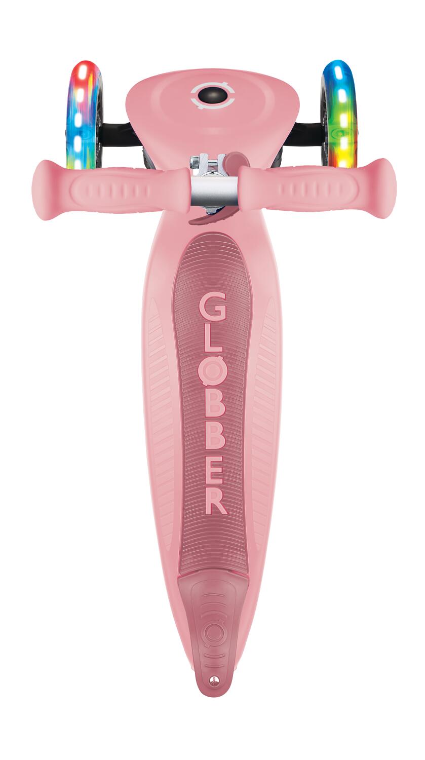 GLOBBER PRIMO FOLDABLE LIGHTS pastellrosa, mit Leuchtrollen 6/8