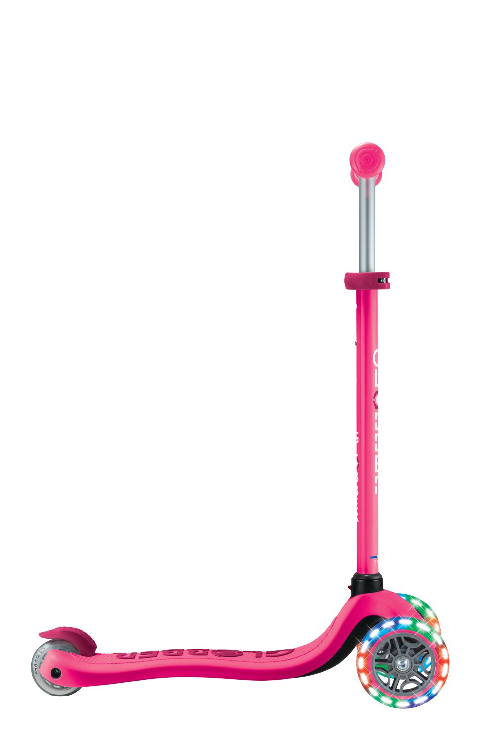 GLOBBER GO-UP SPORTY LIGHTS 360 fuchsia pink, mit Leuchtrollen 6/8