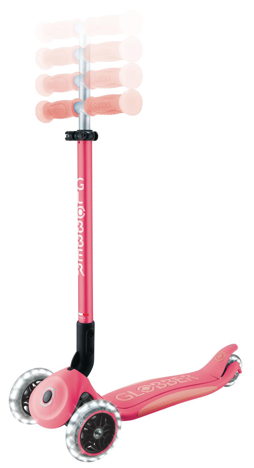 GLOBBER ELITE GLOW LIGHTS pastellrosa, mit Leuchtrollen und Glow-Effekt 2/7