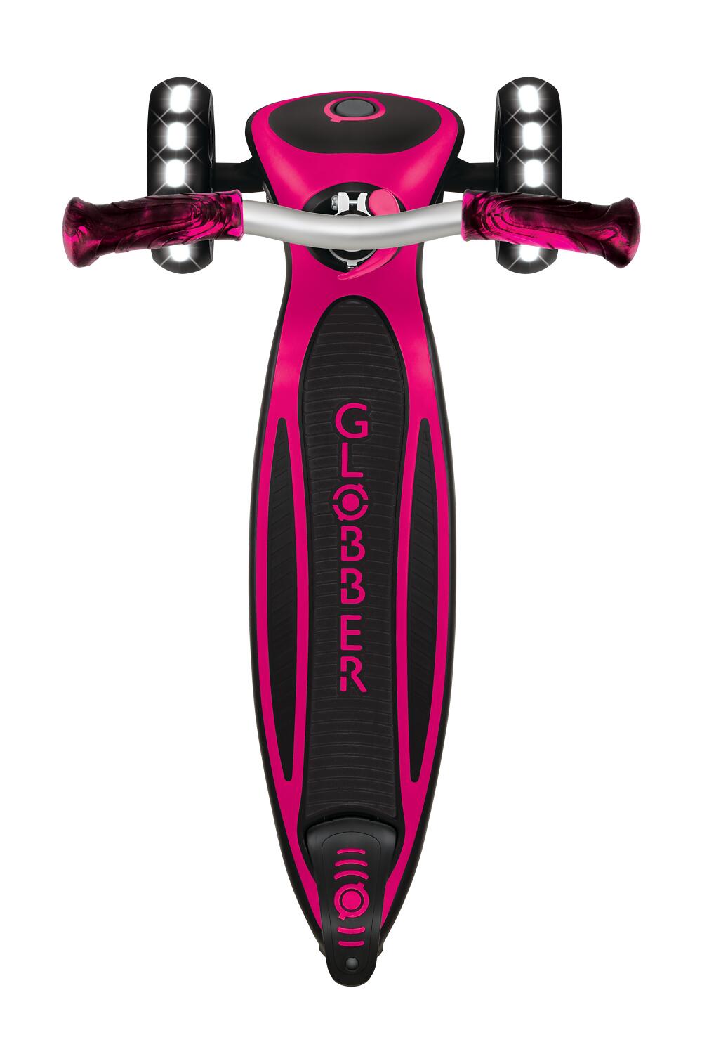 GLOBBER ACE LIGHTS fuchsia pink, mit Leuchtrollen 6/8
