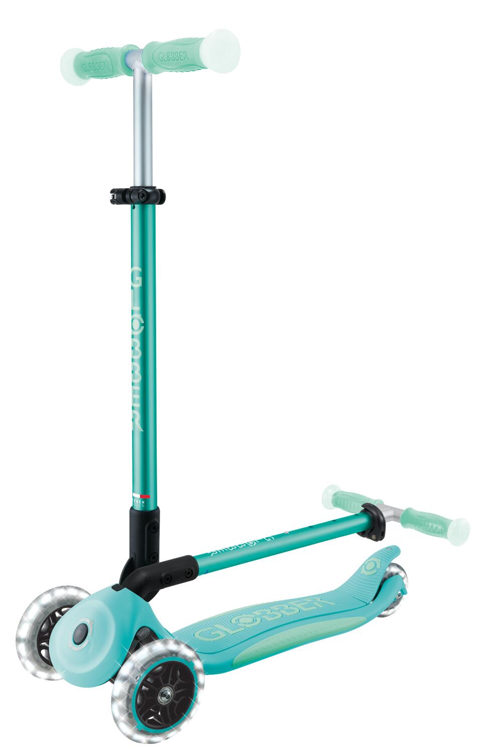 GLOBBER ELITE GLOW LIGHTS dunkelmint, mit Leuchtrollen und Glow-Effekt 4/7