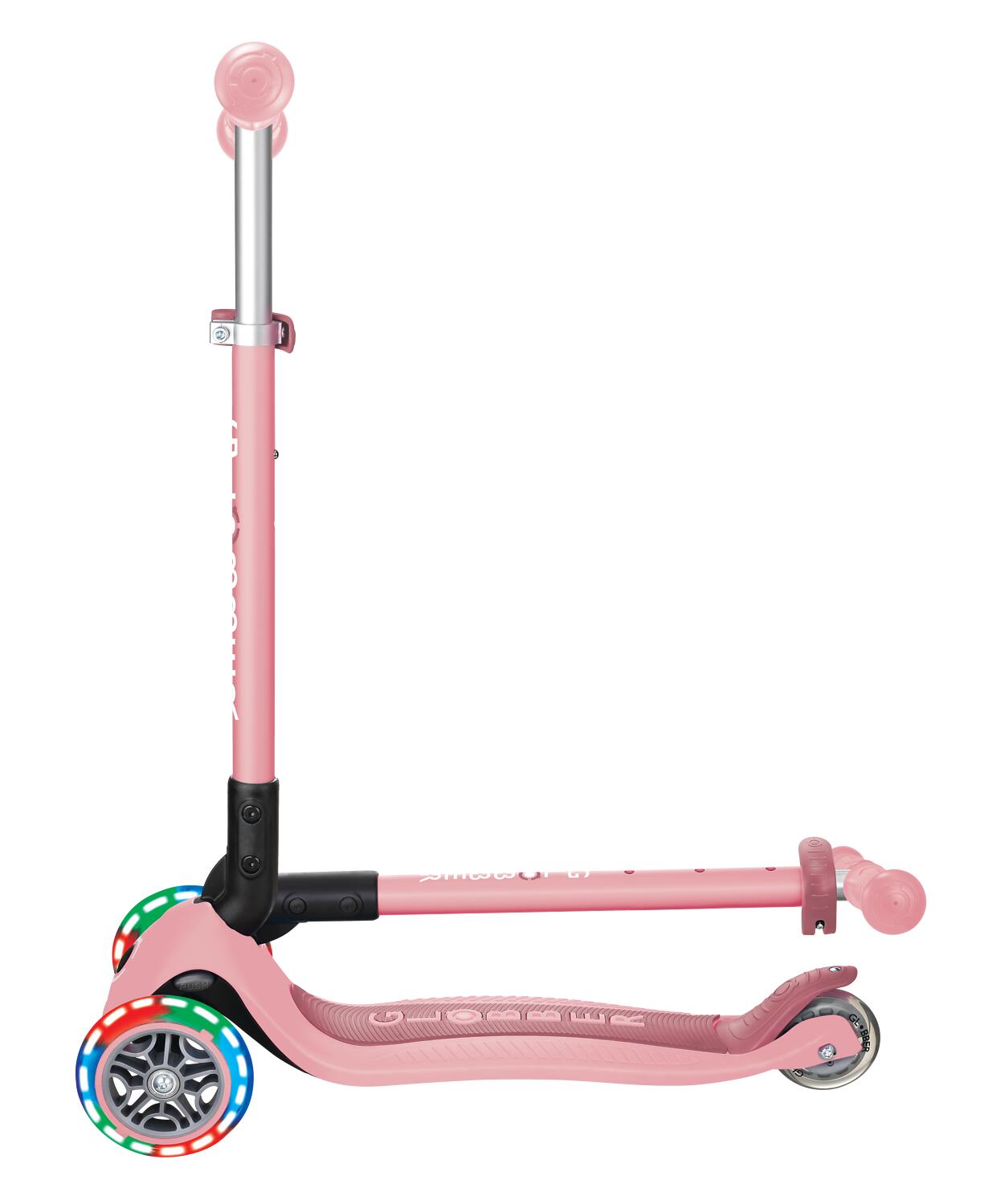 GLOBBER PRIMO FOLDABLE LIGHTS pastellrosa, mit Leuchtrollen 4/8