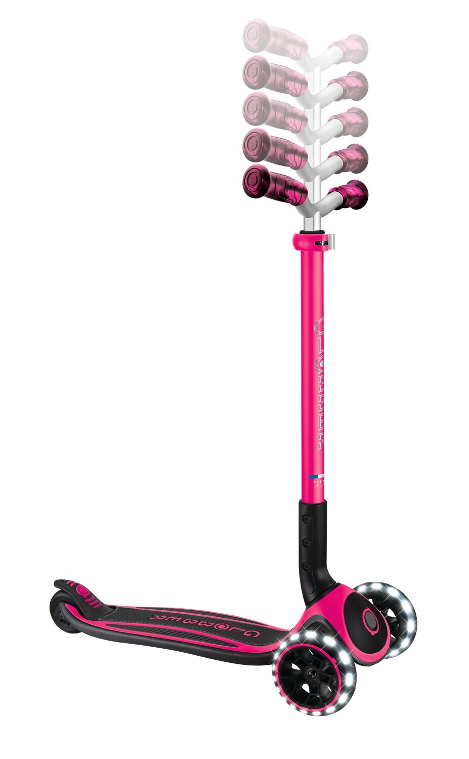 GLOBBER ACE LIGHTS fuchsia pink, mit Leuchtrollen 4/8