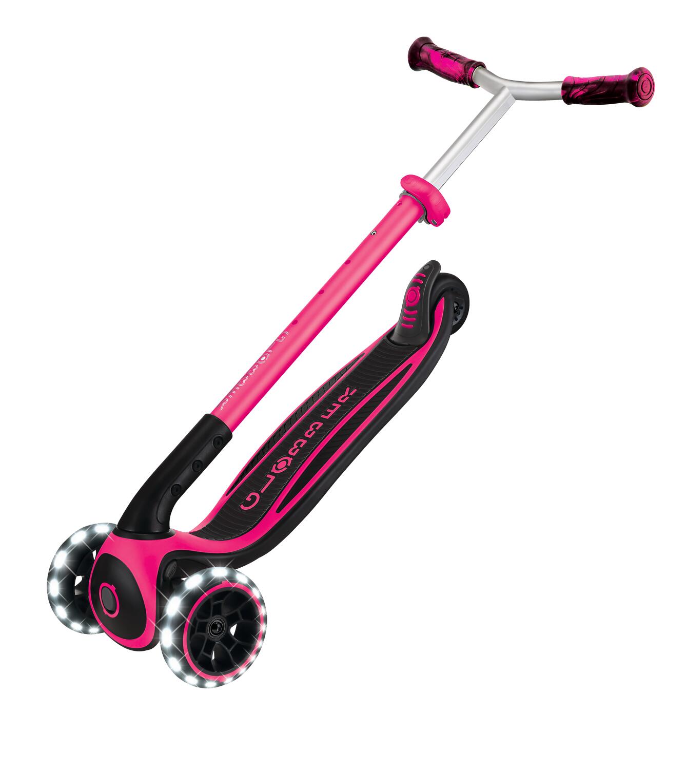 GLOBBER ACE LIGHTS fuchsia pink, mit Leuchtrollen 3/8