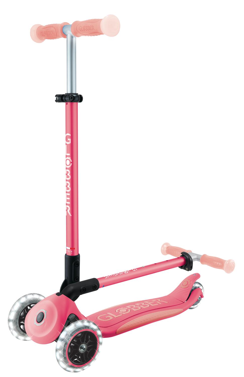 GLOBBER ELITE GLOW LIGHTS pastellrosa, mit Leuchtrollen und Glow-Effekt 4/7