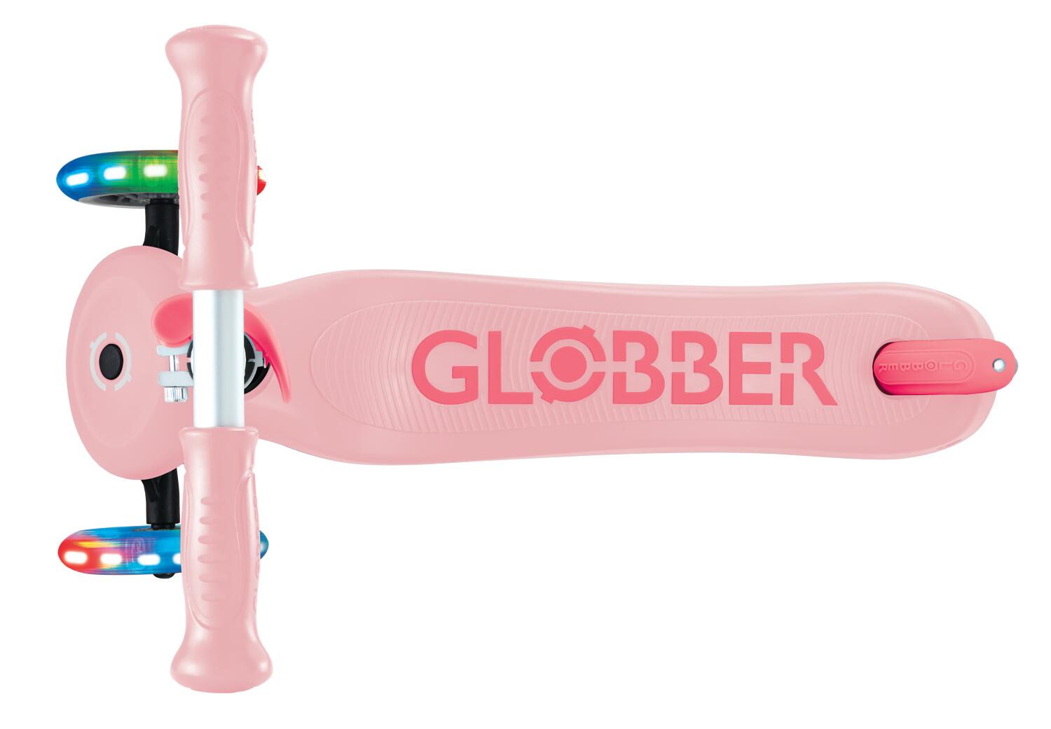 GLOBBER PRIMO PLUS LIGHTS pastellrosa, mit Leuchtrollen 5/8