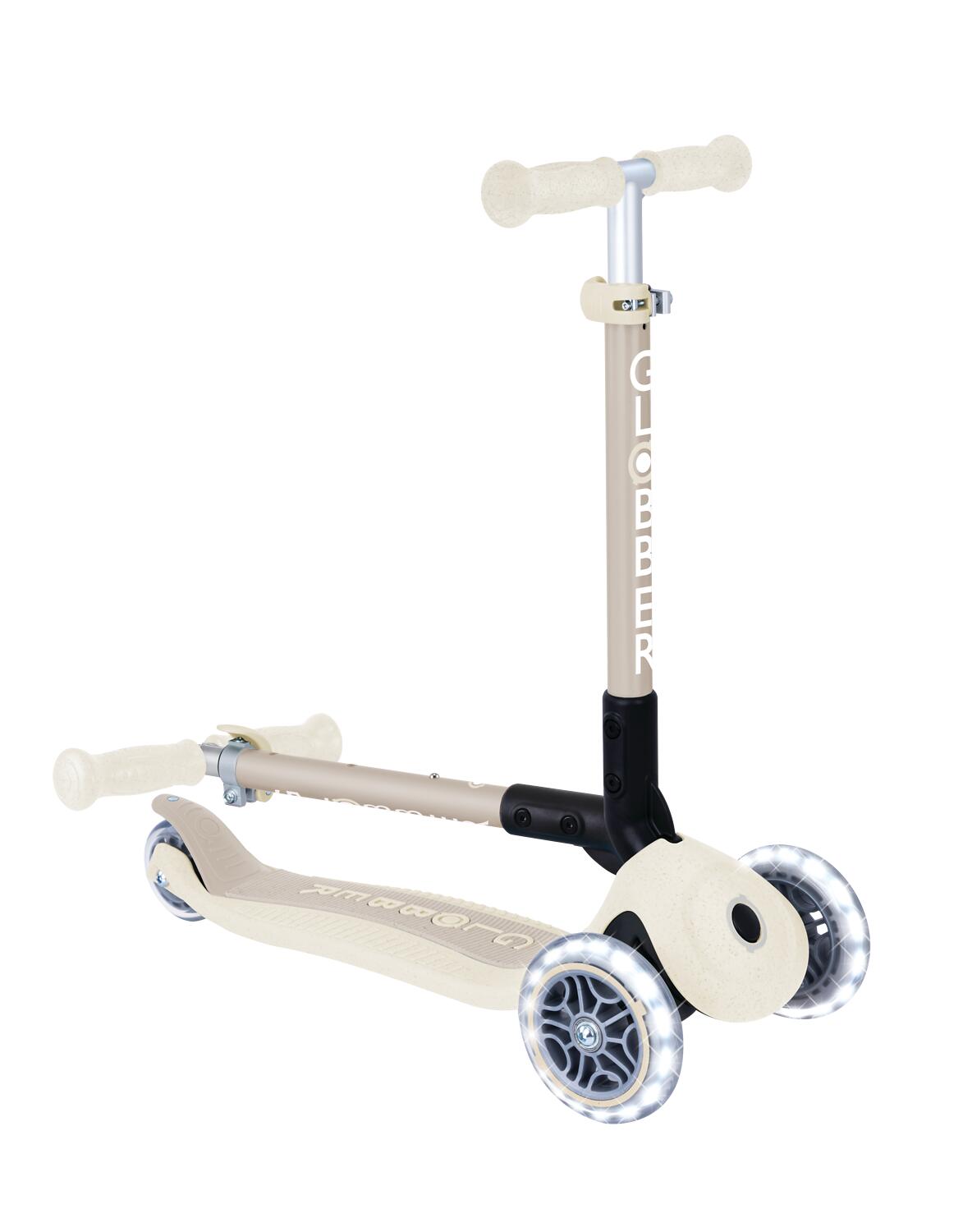 Trottinette 3 roues JUNIOR FOLDABLE LIGHTS ECOLOGIC - Beige coconut 5/7