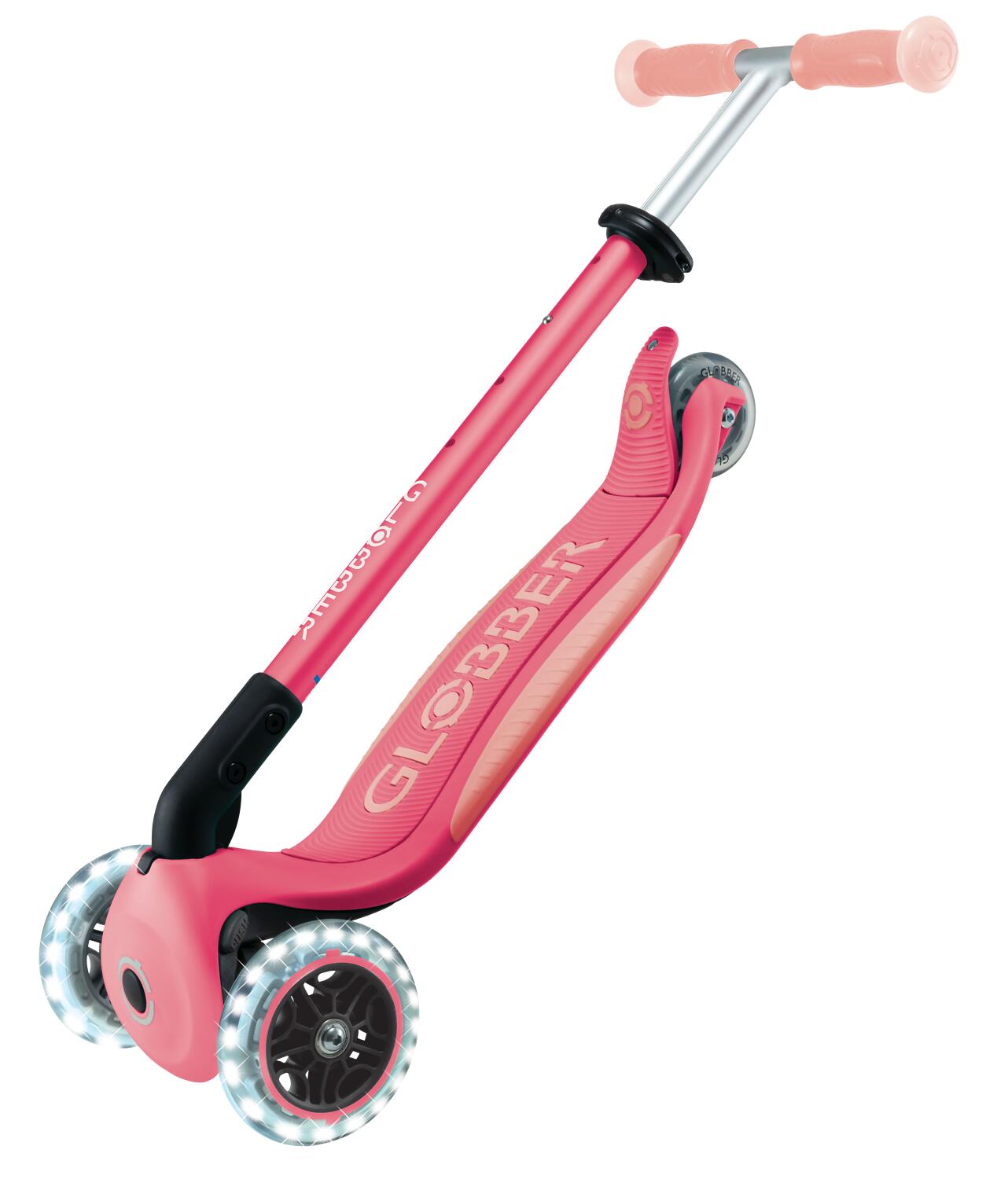 GLOBBER ELITE GLOW LIGHTS pastellrosa, mit Leuchtrollen und Glow-Effekt 3/7