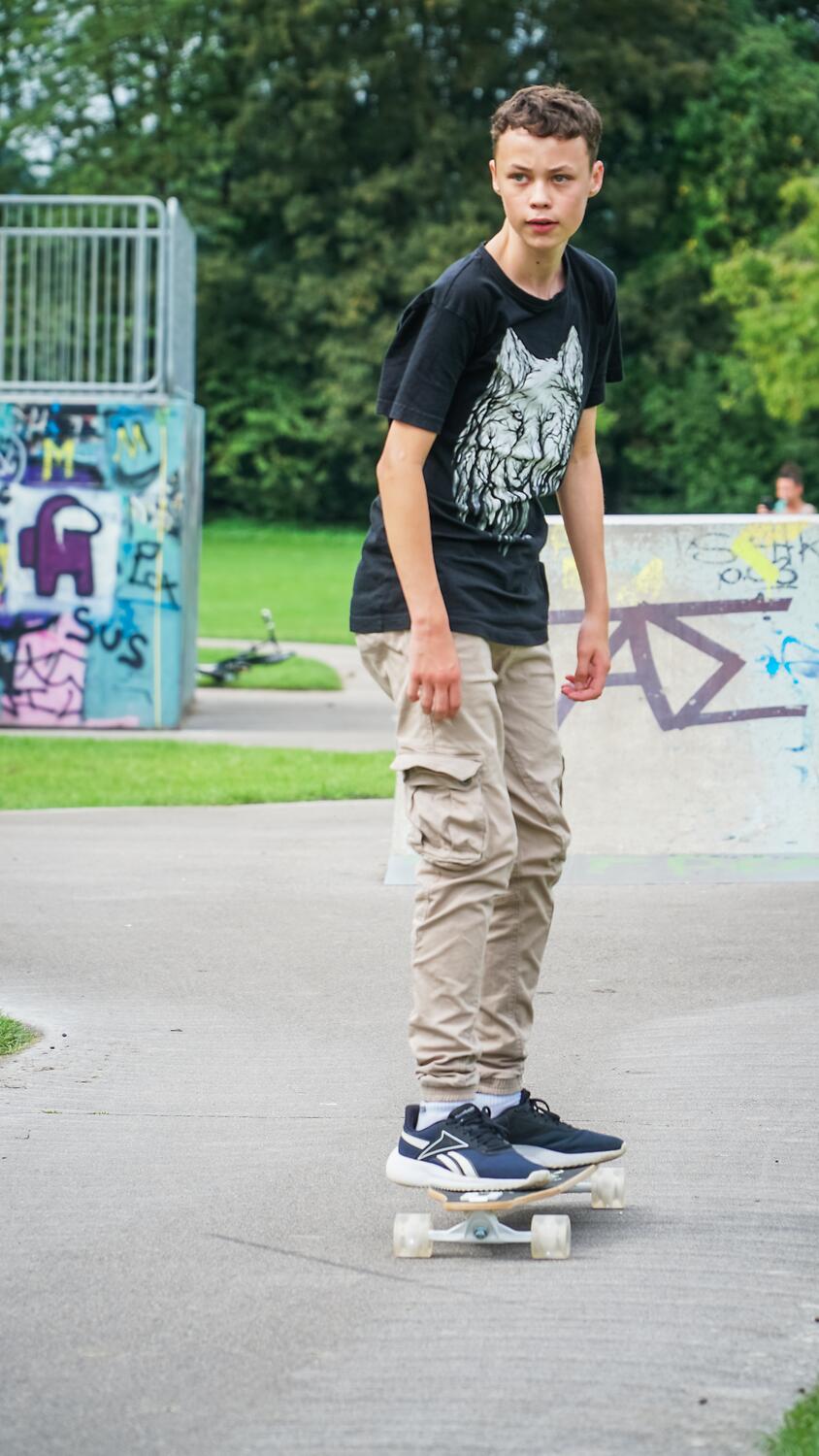 muuwmi Lights Longboard GLOW ABEC 7 Pablo, mit Leuchtrollen und Glow-Effekt 10/14