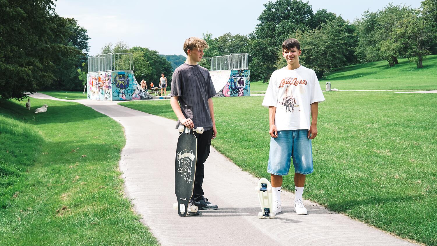 muuwmi Lights Longboard GLOW ABEC 7 Pablo, mit Leuchtrollen und Glow-Effekt 12/14