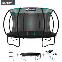 Trampoline Spring 425cm + Échelle + Housse de protection + Kit d'ancrage