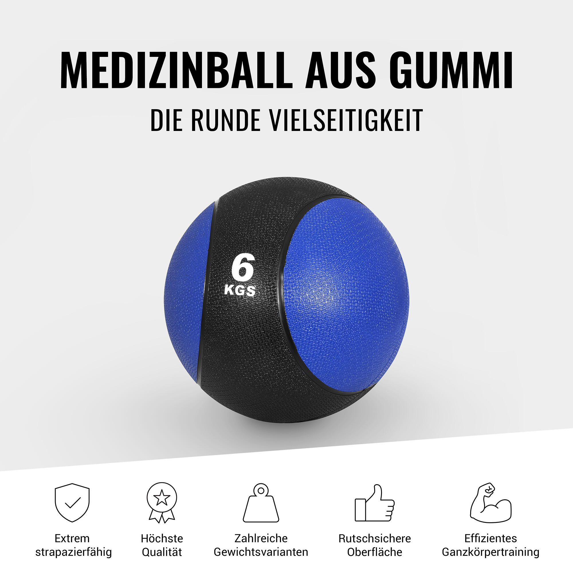 Gorilla Sports Medicijnbal - Medicine Ball - 6 kg 2/7