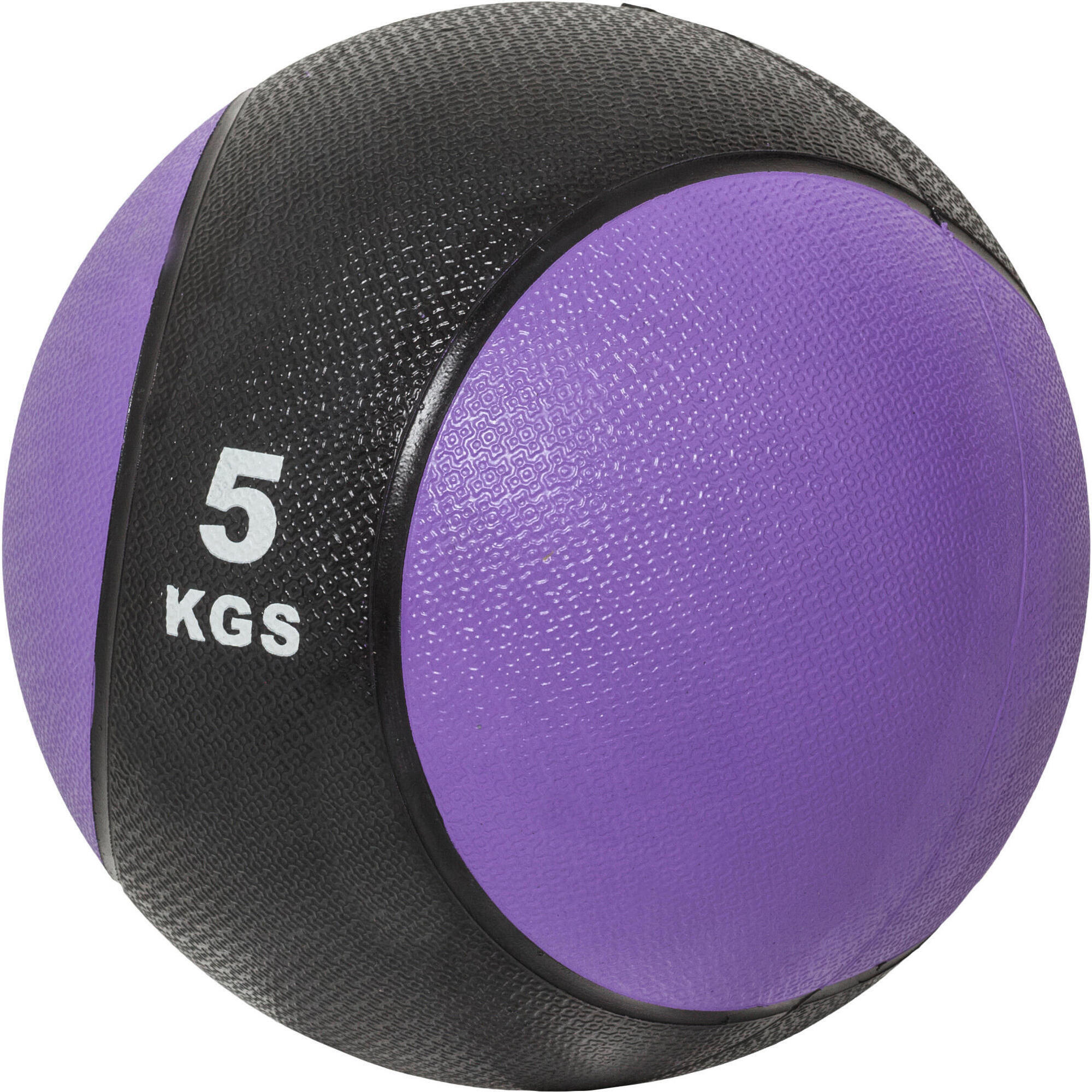 Gorilla Sports - Medecine Ball Caoutchouc | Musculation Et Coss Training | Au Choix De 1kg A 10kg - Médecine Ball - Noir|violet - 5 Kg - Decathlon