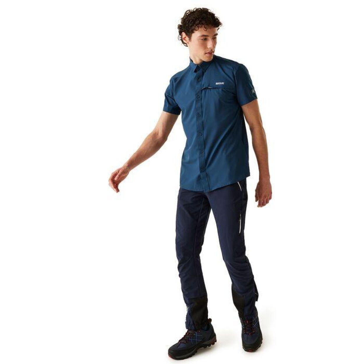 REGATTA Regatta Chemises TravPackAwySSShrt  Hommes MoonLt Denim 3/7
