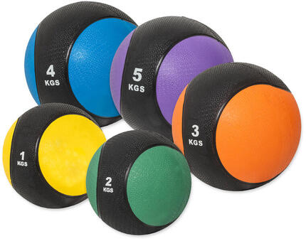 Medizinball aus Gummi SET ( 1+2+3+4+5kg) Slam Ball, Gewichtsball, Trainingsball