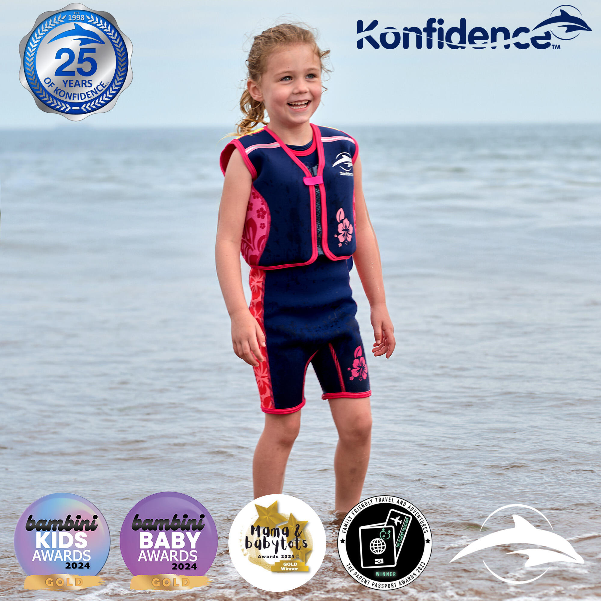 Original Konfidence Jacket Kids Swim Vest/Buoyancy Aid
