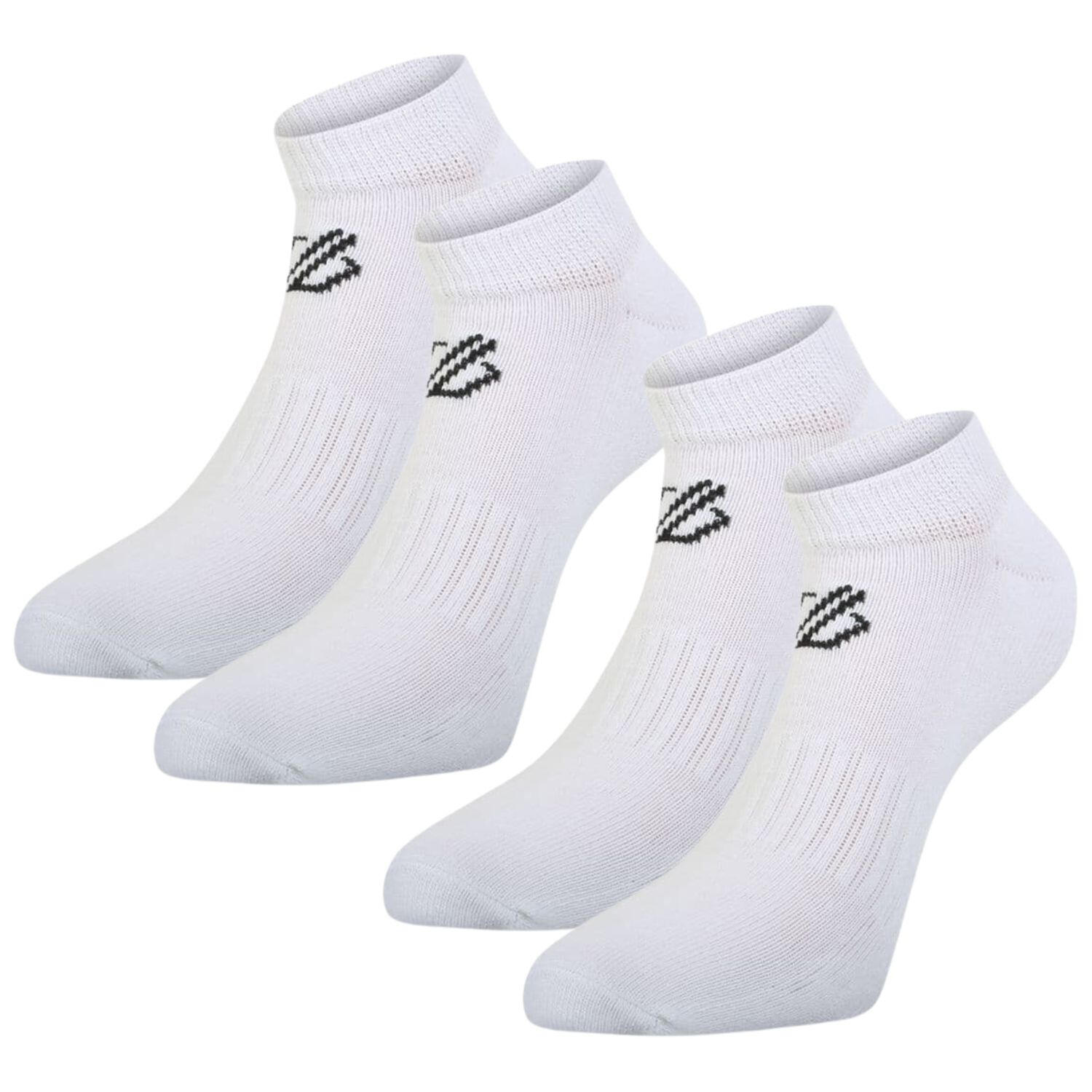 Dare 2b - Dare2b Essentials Fitness 2-pack Chaussettes De Sport Unisexes - Chaussettes - Blanc|noir - 39/42 - Decathlon