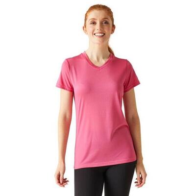 Regatta regatta t-shirts wmn fingal v-neck dames flamingo pink