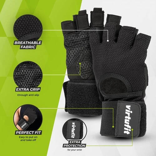 Fitnesshandschoenen Pro met Wristwrap 6/7