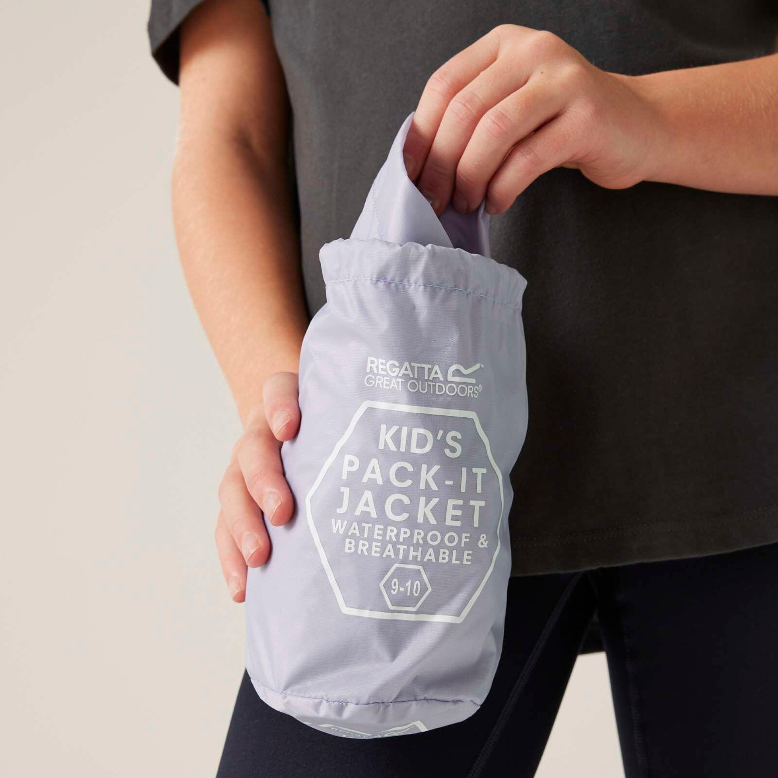Waterdichte meisjesjas met capuchon Regatta Pack-It III 6/6