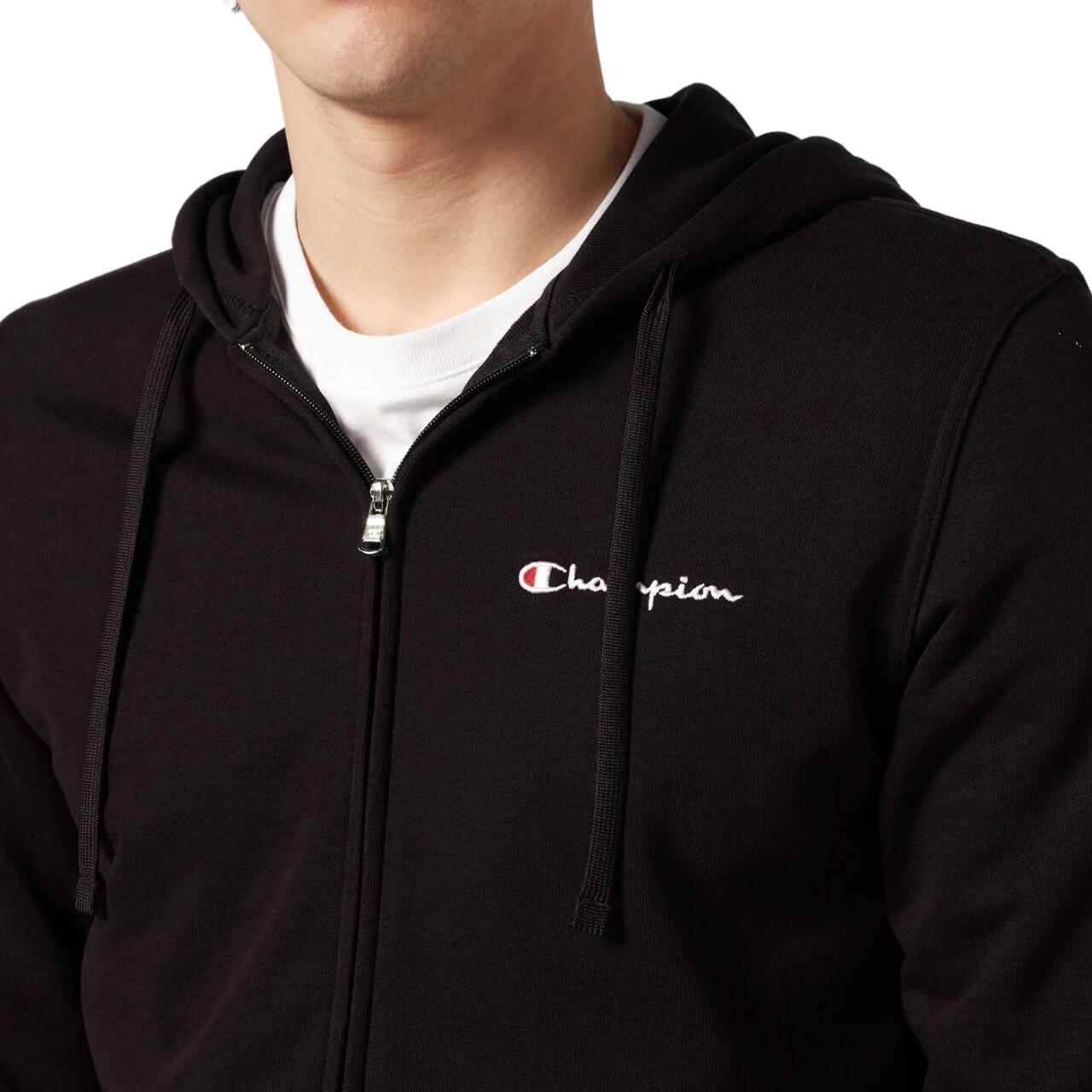 Champion heren hoodie met ritssluiting - 70% katoen, 30% polyester 4/4
