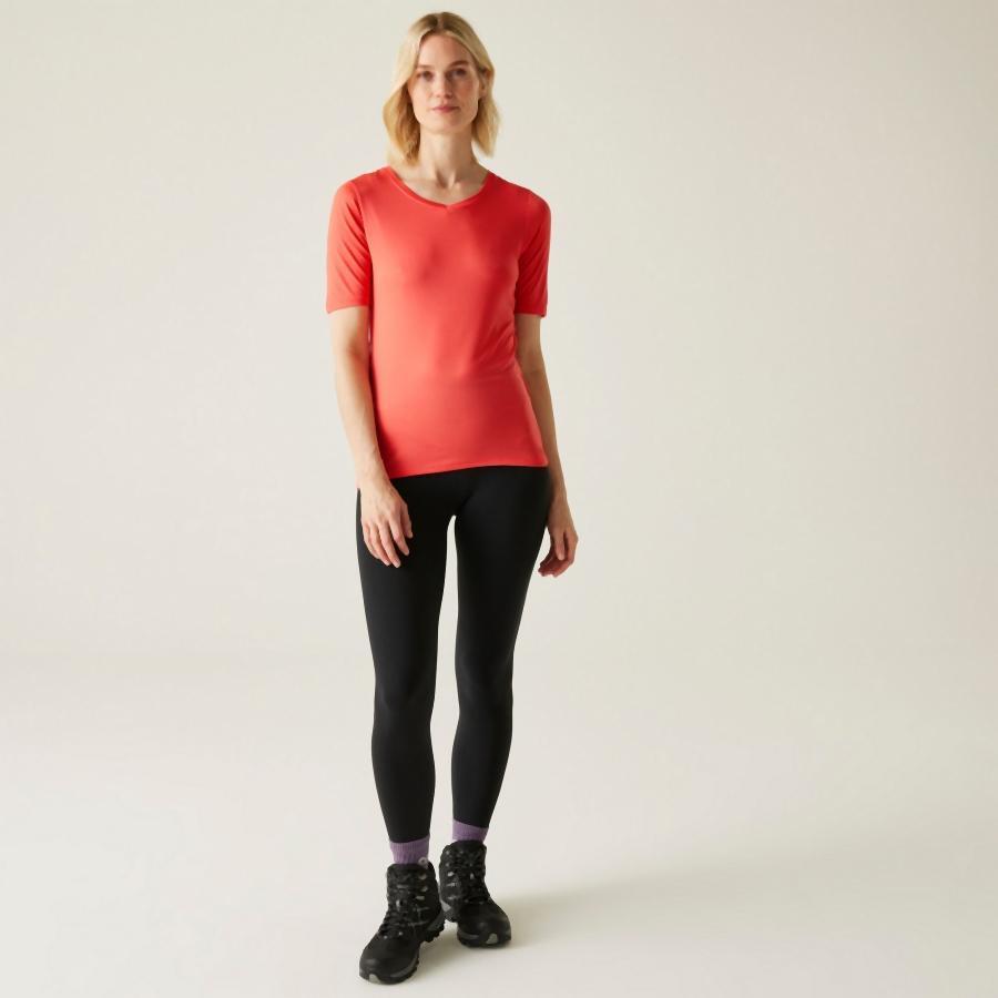 Dames-T-shirt met V-hals Regatta Fingal 4/4