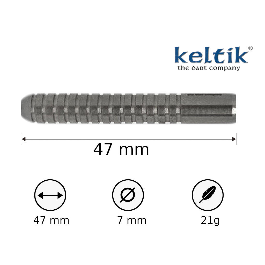 Steeldart Flechas de Acero Keltik The Pulse Calibre 80% Tungsteno 21 g 4/7