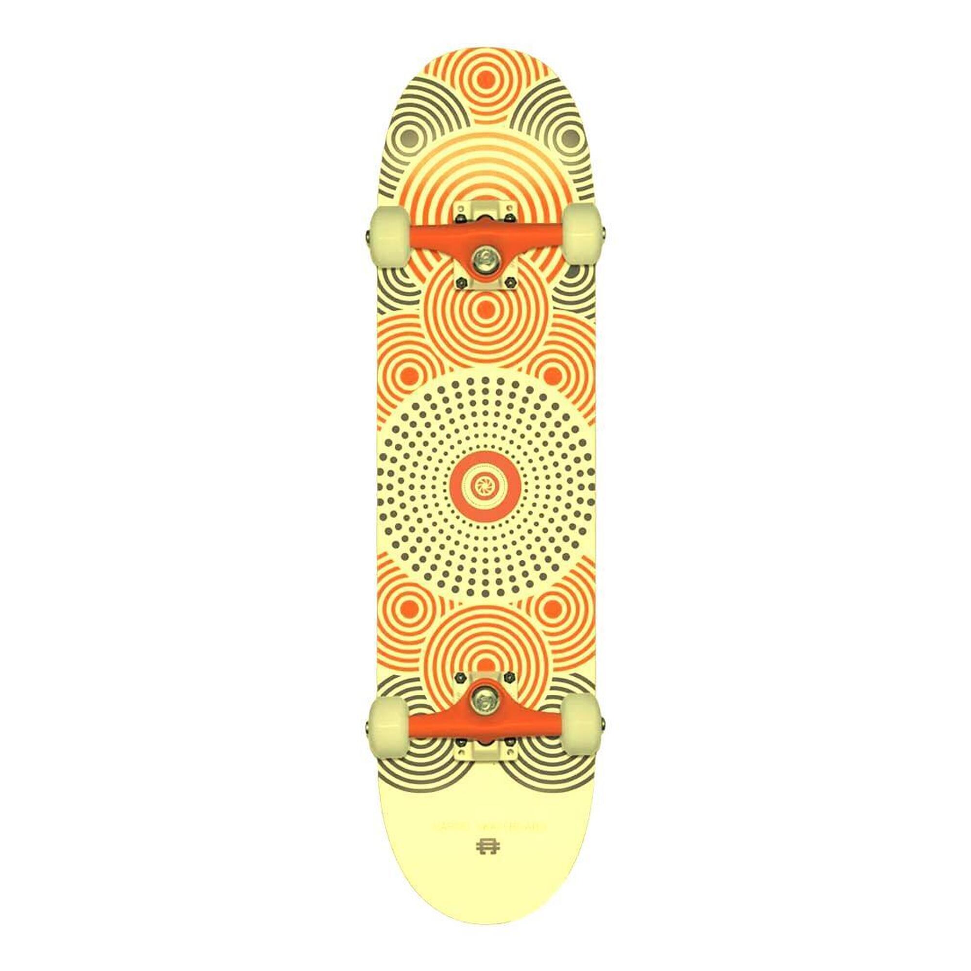 Cartel - Camera Club - Skateboard Complet 7.8 - Skateboard Complet - Blanc|orange - Decathlon
