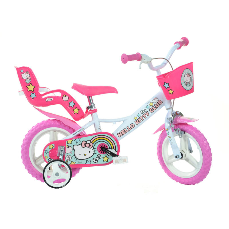 Bicicleta niña 12 pulgadas Hello Kitty blanco 3-5 años