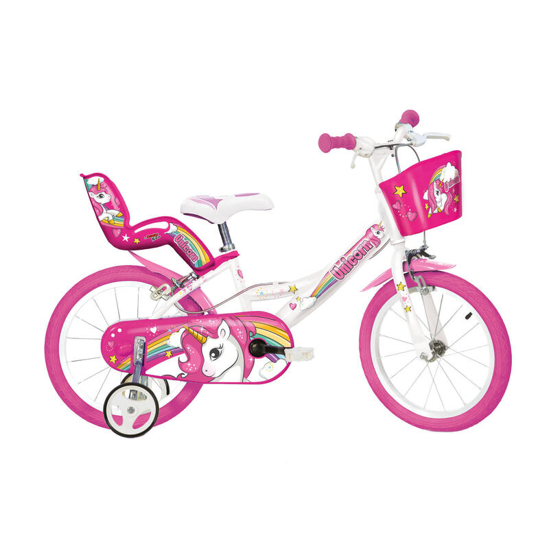 Adulto anillo Actualizar Bicicleta niña 16 pulgadas Unicorn rosado 5-7 años | Decathlon