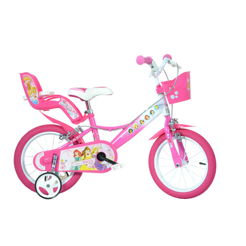 Bicicleta niña 14 pulgadas Disney Princess rosado 4-6 años