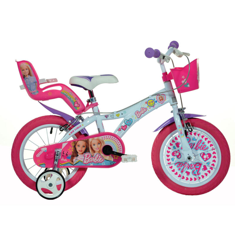 Bicicleta niña 16 pulgadas Barbie rosado 5-7 años