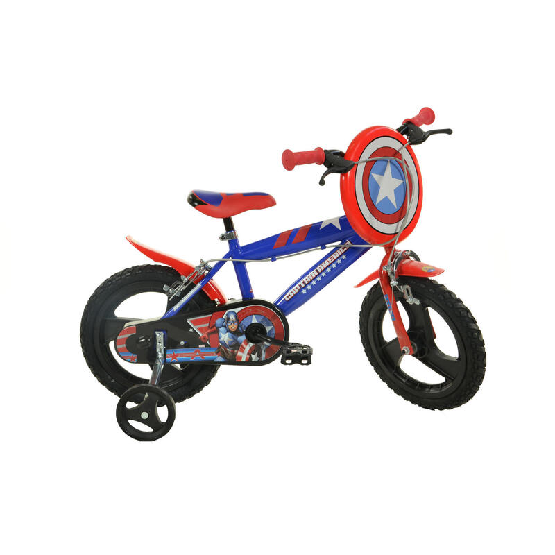 Dino Bikes 416uca 16inch captain america bicycle bicicleta para niños infantil rojo 89 cm × 17.2 55.6 16 pulgadas marvel azul 57