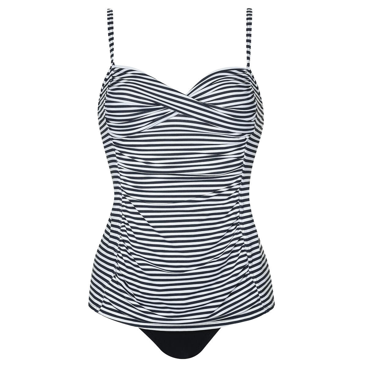 Costume Tankini Basic Donna 80A nero poliammide asciugatura rapida 2/4