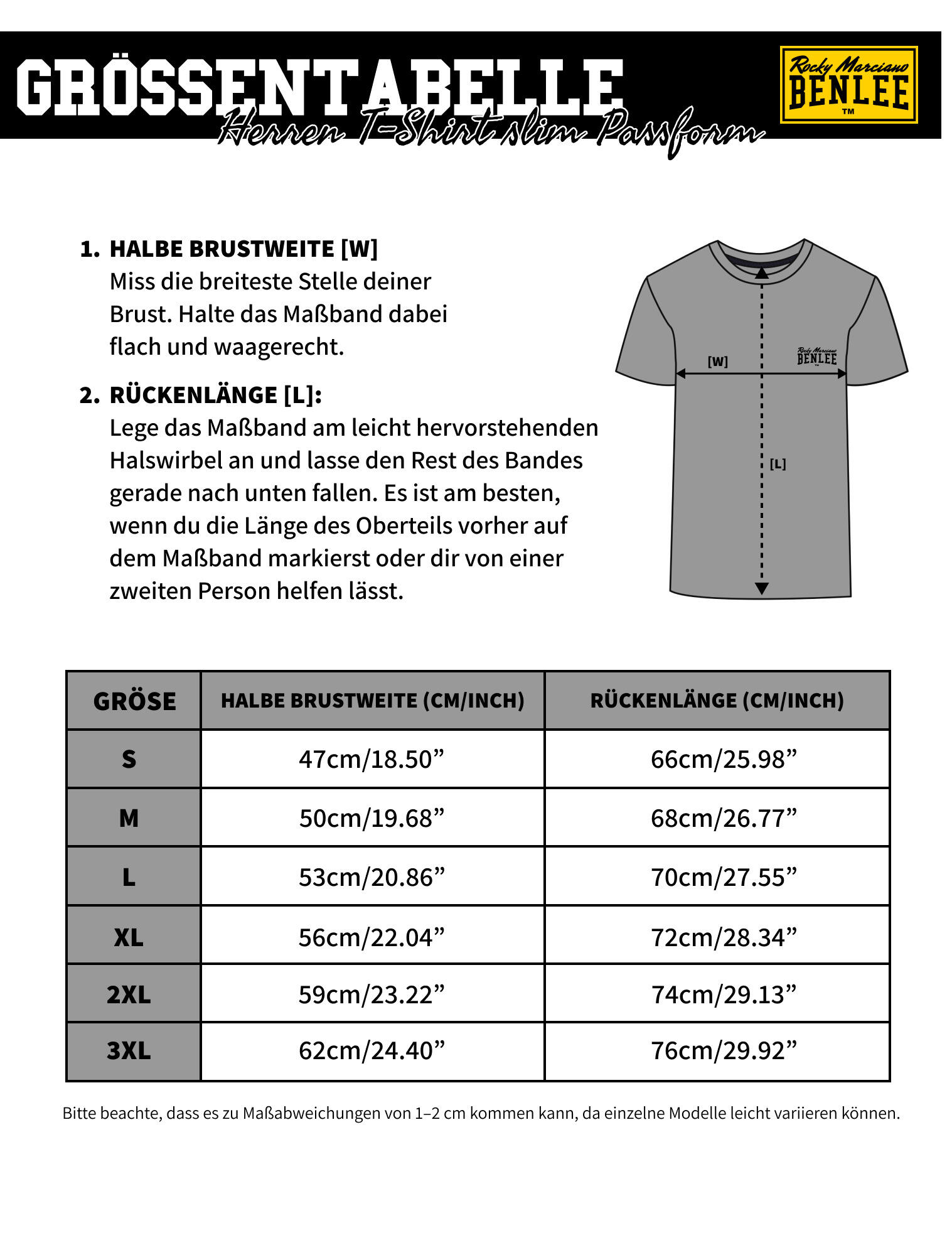BENLEE Heren-T-shirt slim fit KINGSPORT 4/4