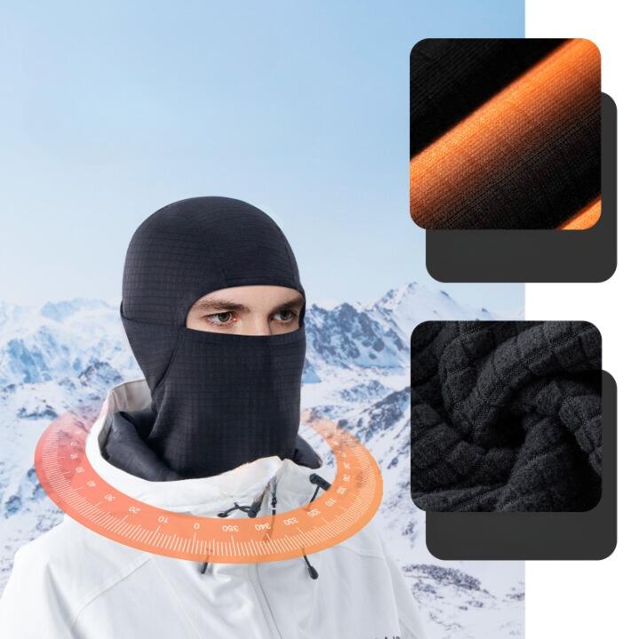 Protection Vent Froid ROCKBROS Cagoule Polaire Moto Vélo Hiver - Balaclava Coupe-vent Avec Trous Lunettes - Homme Femme - Tailles S/L Cagoule Moto Hiver Rockbros