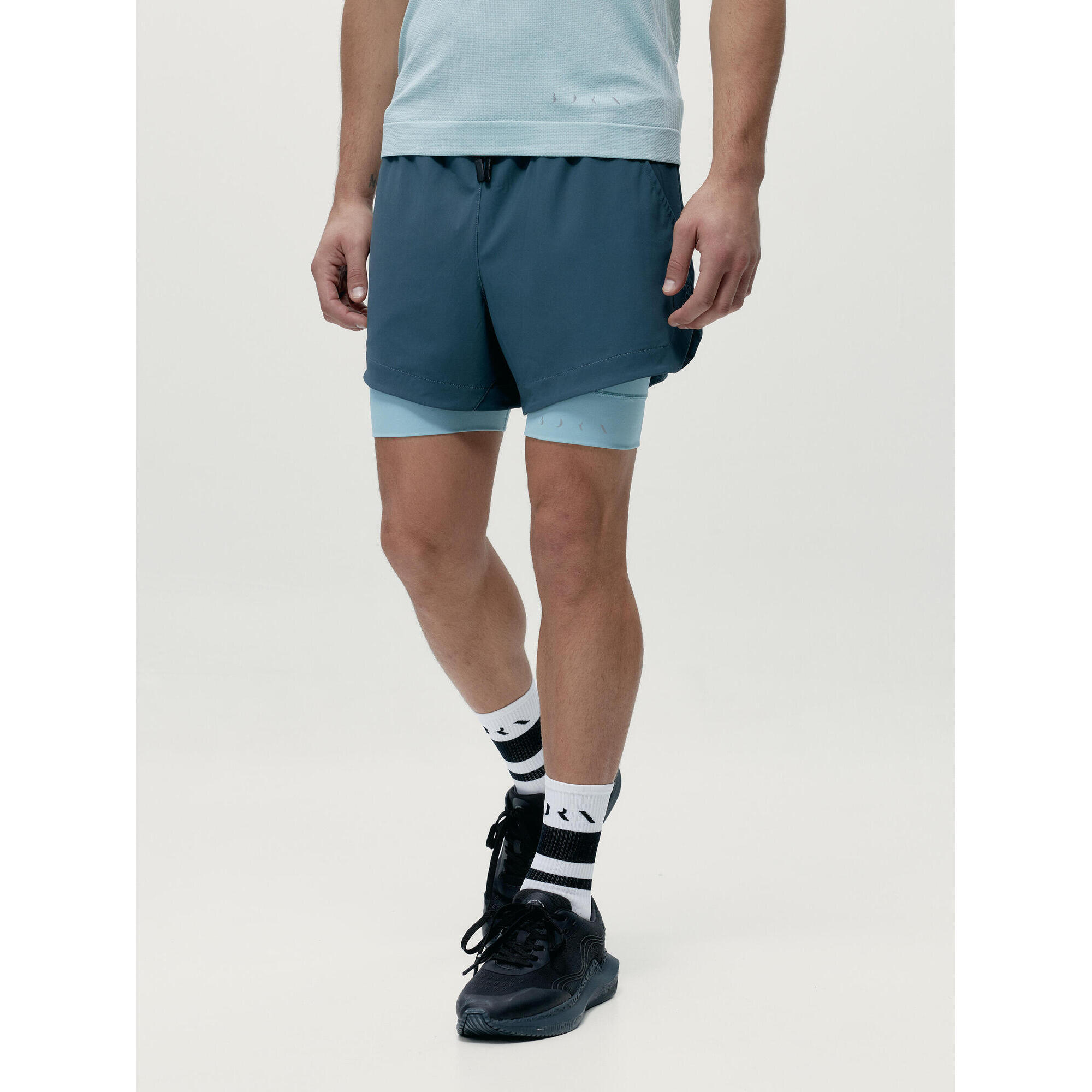 Born Living Yoga - Short De Sport Pour Homme Mashu Born Living Yoga - Short - Bleu|gris - Decathlon