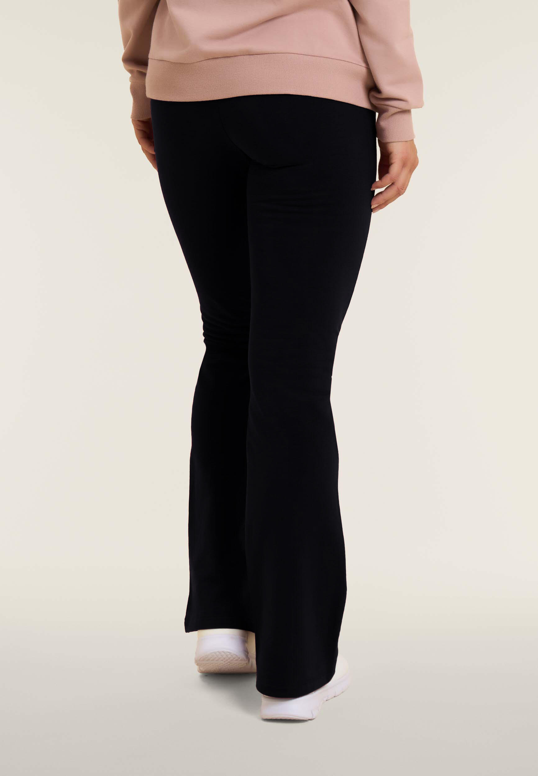 Leggings flare en molleton élastique 3/4