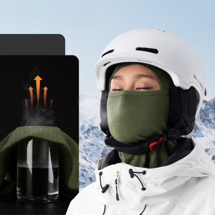 Cagoule Polaire QUNATURE Balaclava Cache col Thermique Élastique Taille M Vert 3/6