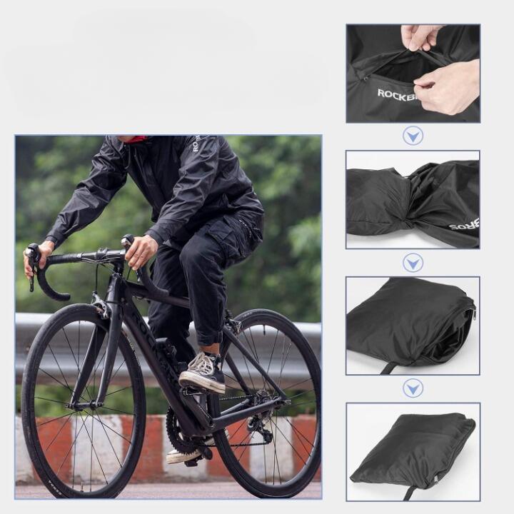 Waterdichte Sport Regenjas met Winddicht Ontwerp voor Fietsen Zwart 3XL 6/7