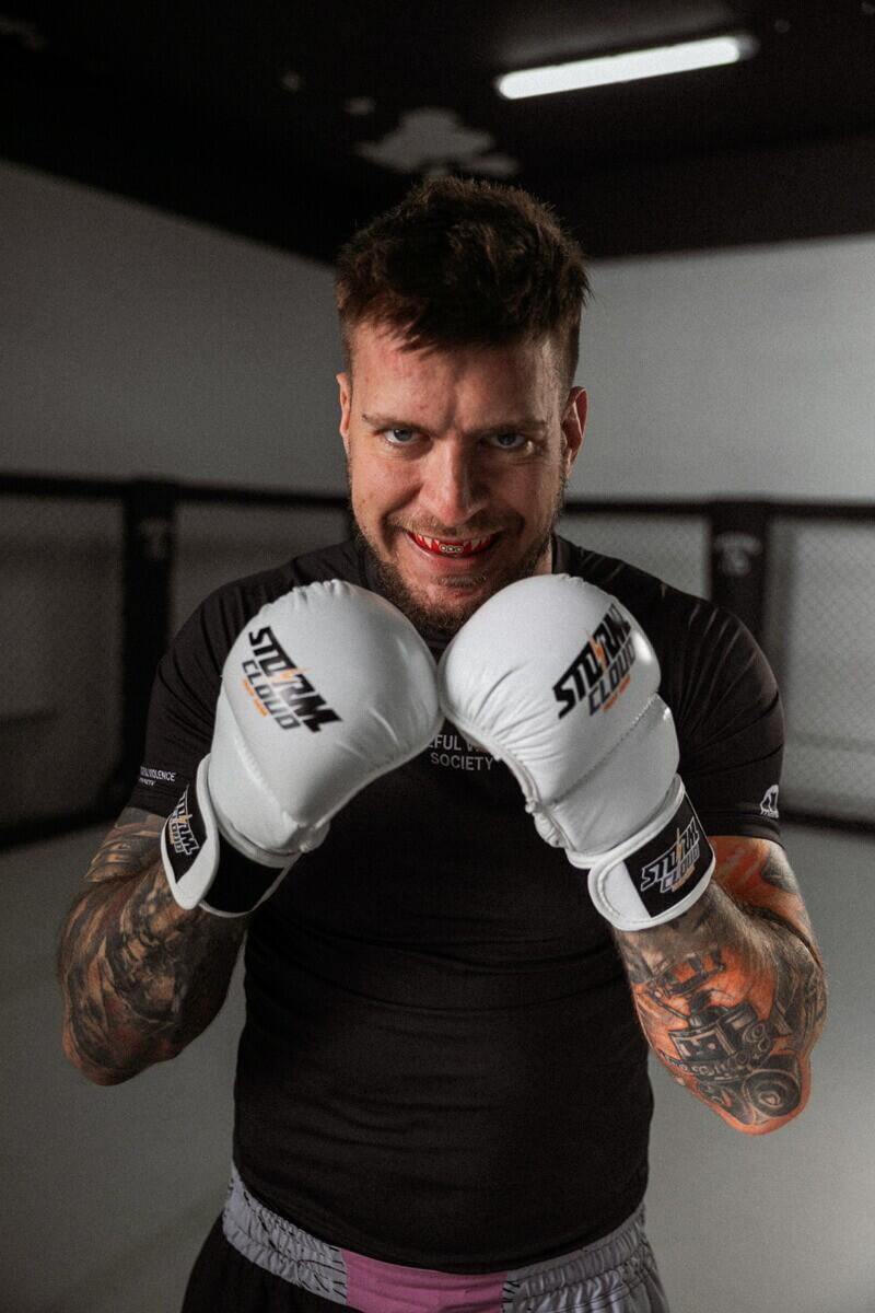 Rękawice MMA StormCloud Hurricane 2 Sparingowe Białe 7oz XL 2/7