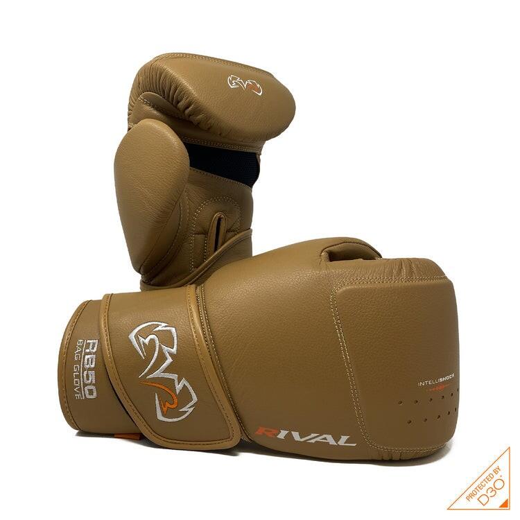 Rękawice Bokserskie Rival Przyrządowe RB50 Intelli-Shock Brown M 1/3
