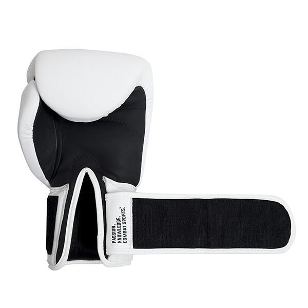 Rękawice Muay Thai ze skóry naturalnej StormCloud Blizzard Classic Białe 16 7/7