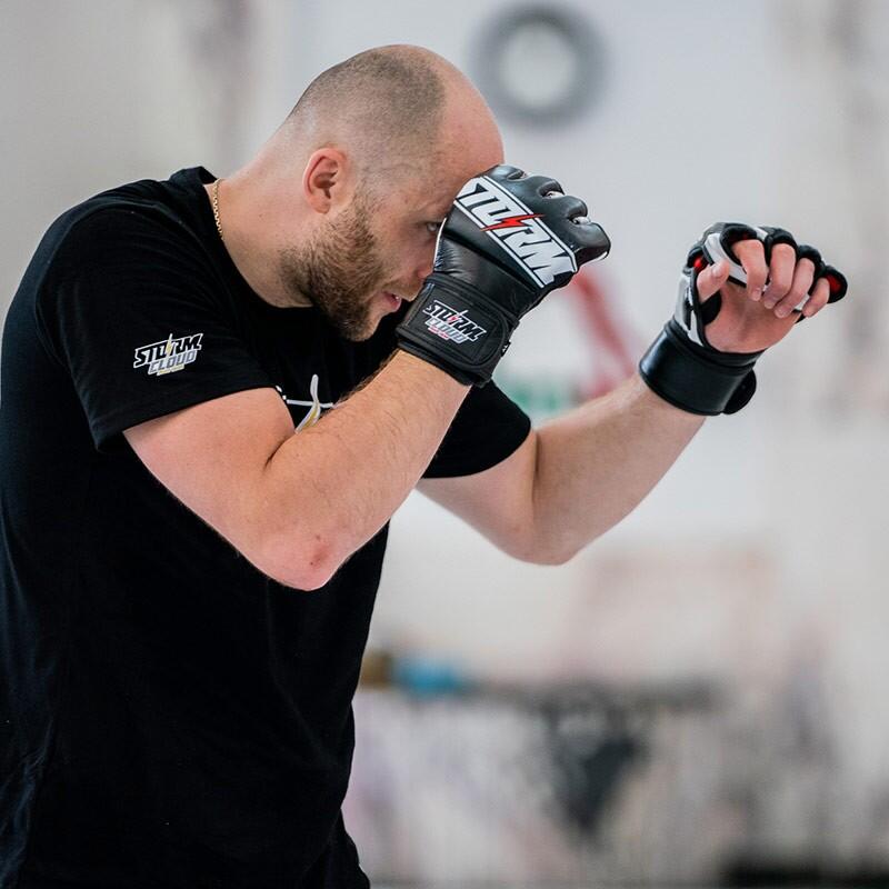 Rękawice MMA StormCloud Tempest Czarne/Czerwone 4oz XL 4/6